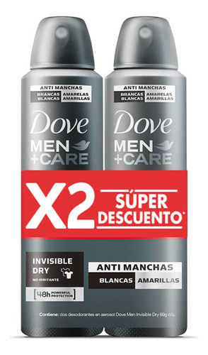 Oferta Desodorante Dove Men Care Anti Manchas X 2und