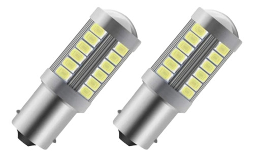 Par De Focos Led 1156 Un Polo Con Lupa 33 Leds Con Estrobo