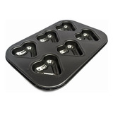 Molde Muffins X6 Galletas Cupcakes Antiadherent  Sheshu Home Color Negro