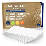 Miracle Made® Hojas De Detergente Ecologico Sin Liquido, 32 