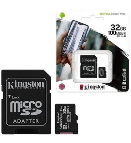 Memoria Micro Sd 32gb Kingston Canvas Select Plus 100mb/seg 