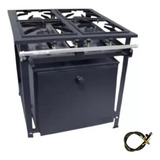 Fogao Industrial Gourmet Alta Pressão 4 Bocas Qs E Forno