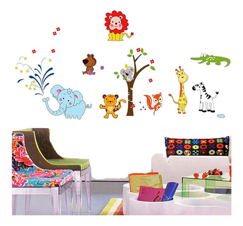 Vinilos Decorativos Infantiles Animales 2 Pared Vidrio Mader