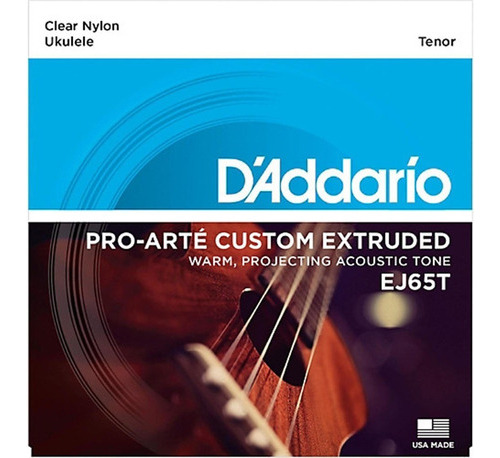 Daddario Cuerdas Ukelele Tenor Clear Nylon