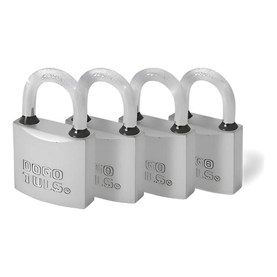 Candado Hierro 38mm Dogotuls Llave 4 Unidades Plateado
