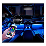 Kit 4 Tira Led Interior Do Carro Rgb Luzes De Atmosfera Full