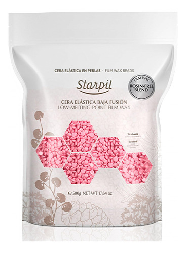 Starpil Cera De 500 G / 1.1 Lb De Perlas De Cera Dura Rosa S