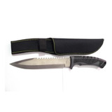 Cuchillo Caza Pesca Camping Mango Resistente Serrucho Acero 