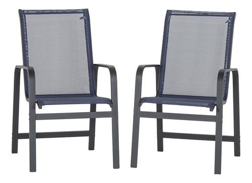 2 Cadeira De Aluminio E Tela Sling Clássic, Piscina, Jardim