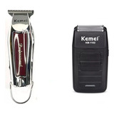 Kit Kemei 9163 Acabamento + Km 1102 Shaver