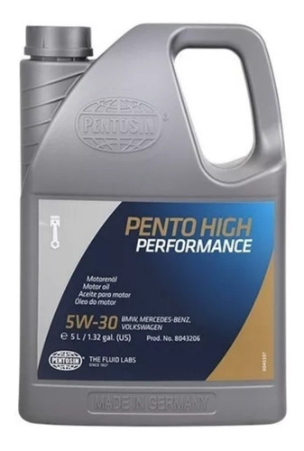 Aceite D Motor Sintético Pentosin Alemán 5w30 Garrafa 5 Lts 