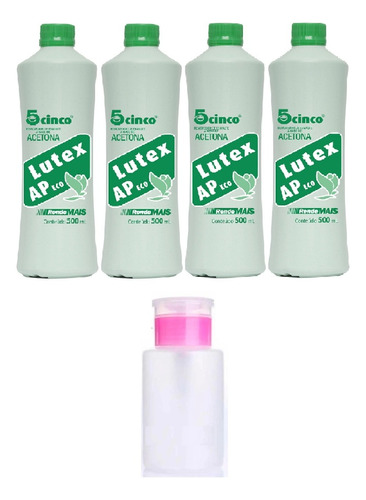 Kit 4 Lutex Ap Cinco Mais Vendido  Com Dosador 150ml Prático