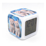 Boyan Reloj Despertador Led De Gato De Pelo Corto Británico,