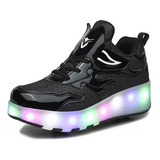 Patines De Dos Ruedas, Zapatos Voladores + Led De Carga