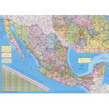 Mapa República Méxicana Mural Mexico Gigante Cartulina