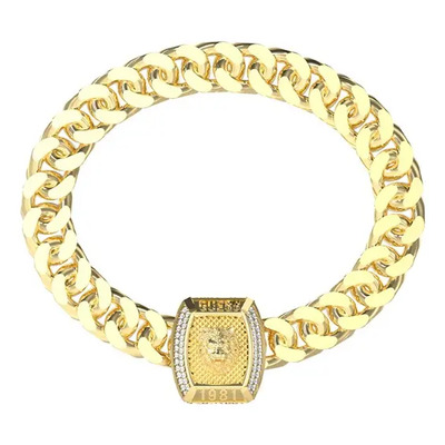 Pulsera Hombre Cristales Lion King Dorado Guess 10 Cm 19 Cm Dorado