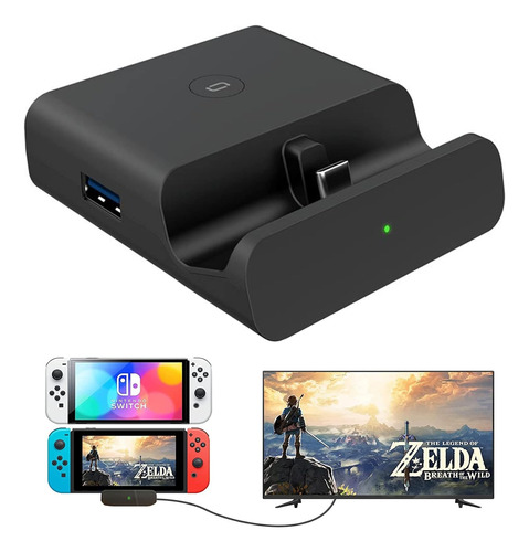 Adaptador Hdmi 4k Base Dock De Carga Para Nintendo Switch