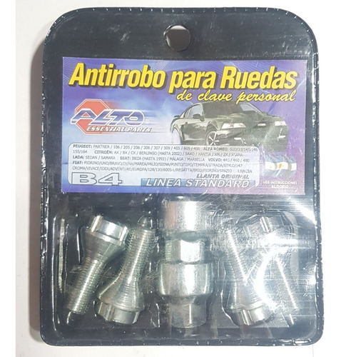 Juego De Tuercas  Antirrobo Fiat Fiorino   Llanta Chapa 