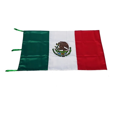 Bandera De Mexico Doble Tela De Razo De 90x1.58 | Meses sin interés