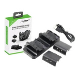 Base Dock Carregador 2 Controle Xbox One S X + 2 Baterias