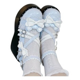 Lolita-sandalias Con Lazo Estilo Japonés Para Mujer Zapatos