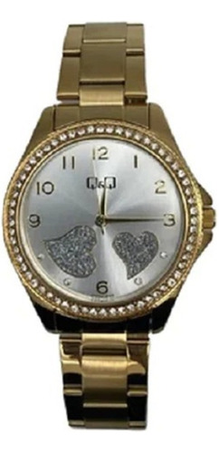 Reloj Qyq C224j817y Para Mujer Dorado Original