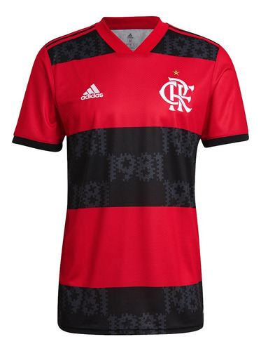 Camisa Flamengo I 21/22 adidas Masculina - Preto E Vermelho