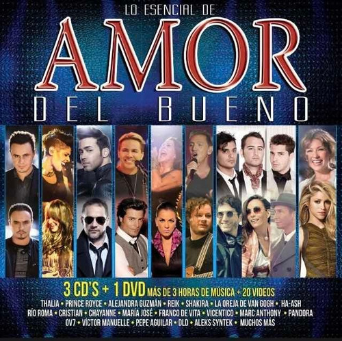 Lo Esencial De Amor Del Bueno-3 Cds Y 1 Dvd Original