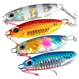 4 Jigs De 2oz (60g) Para Pesca En Mar - Kit Con 4 Señuelos