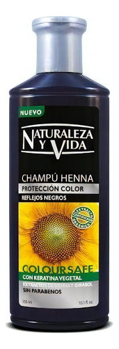 Shampoo Naturaleza Y Vida Henna Reflejos Negros Coloursafe X