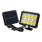 Kit 3 Luminária Solar Parede 120 Cob Sensor Presença 3funçõe