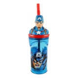 Vaso Figura 3d Sorbete Tapa Simones Capitan America Frozen Color Capitan America