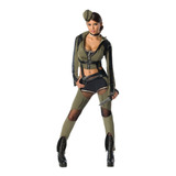 Disfraz De Amber Sexy Mujer Adulto Halloween Militar Ámbar 