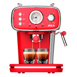 Cafetera Expresso Automatica Spica Sp-1720 Con Espumador Color Rojo