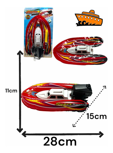 Barco Gomon Inflable Lancha A Pilas Con Motor + Veloz Racing