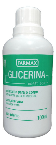 Glicerina Bidestilada Farmax Aloe 100ml 