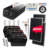 Kit Solar 1800 Watts, Akku, Inversor 1000w Onda Pura, Pwm Sd