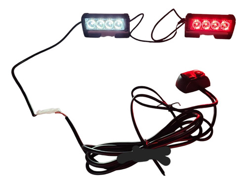 Kit Strobo Led Tipo Federal Blanco / Rojo