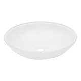 Cuba Vidro Para Sobrepor Banheiro Lavabo Branca 29,5cm