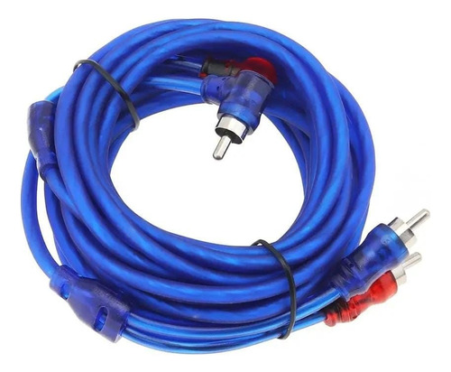 Cable Rca De Audio Car 4,5m 2 Plug Color Azul Automotriz.