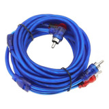 Cable Rca De Audio Car 4,5m 2 Plug Color Azul Automotriz.