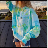 Hoodie Polerón Mujer Tie Dye