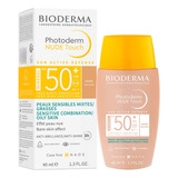 Protector Bioderma Photoderm Nude Touch Dorado Spf 50, 40ml