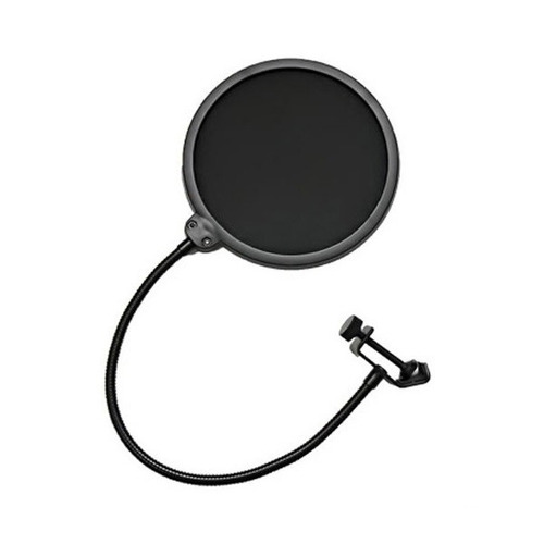 Pop Filter Tela Anti Sopro Para Microfone Com Haste Flexível