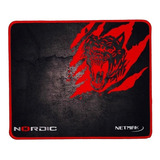 Mouse Pad Gamer Netmak Nm-nordic 30x25cm Antideslizante Color Negro Diseño Impreso N/a