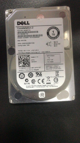 Hd Dell 1tb 7.2k Sata 6g 2.5 C/ Gaveta Dp/n 09w5wv Fw As09