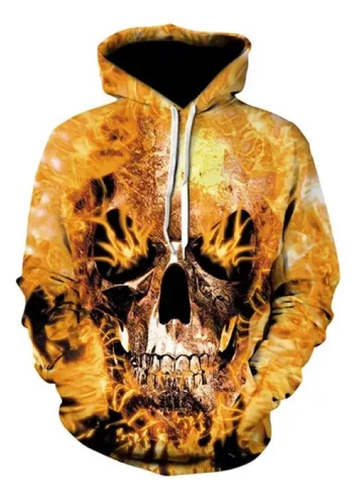 Sudadera Clásica Con Capucha Y Estampado De Calaveras Tenis