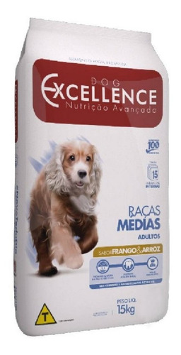 Ração Dog Excellence Raça Médias Adulto Frango/arroz 15kg
