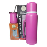 Termo 1000ml Acero Inoxidable Con Mate Y Bombilla 