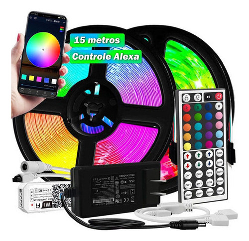 Tiras Luces Led 15m Alexa Led Rgb Luces Led Alexa Magic